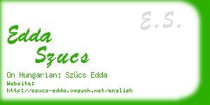 edda szucs business card
