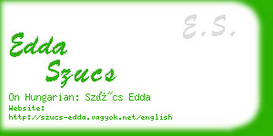 edda szucs business card